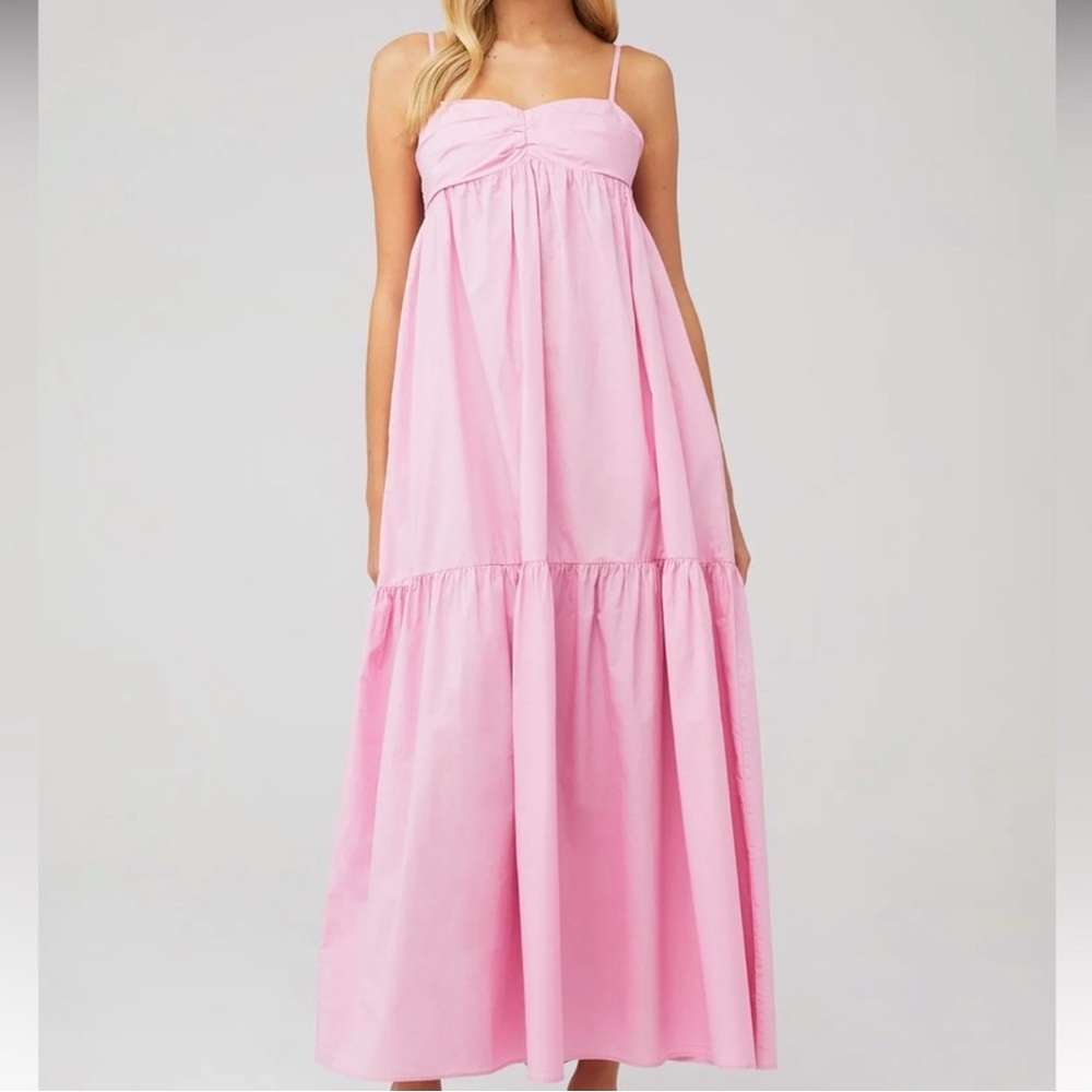 Amanda Uprichard Pink Spaghetti Strap Dress - Picture 4 of 4